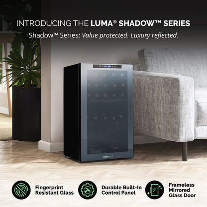 Luma® Shadowᵀᴹ Series Wine Cooler Refrigerator 33 Bottle
