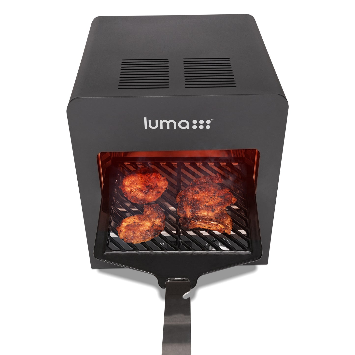 Luma Electric Steak Grill, Portable Indoor Countertop Oven with Griddle, Smokeless Electric Infrared Grill, Heats up to 1450 Degrees, BBQ, Grill, Toast, and Broil Chicken, Beef, Pork, and Vegetables, Cook Steak Meat in Minutes