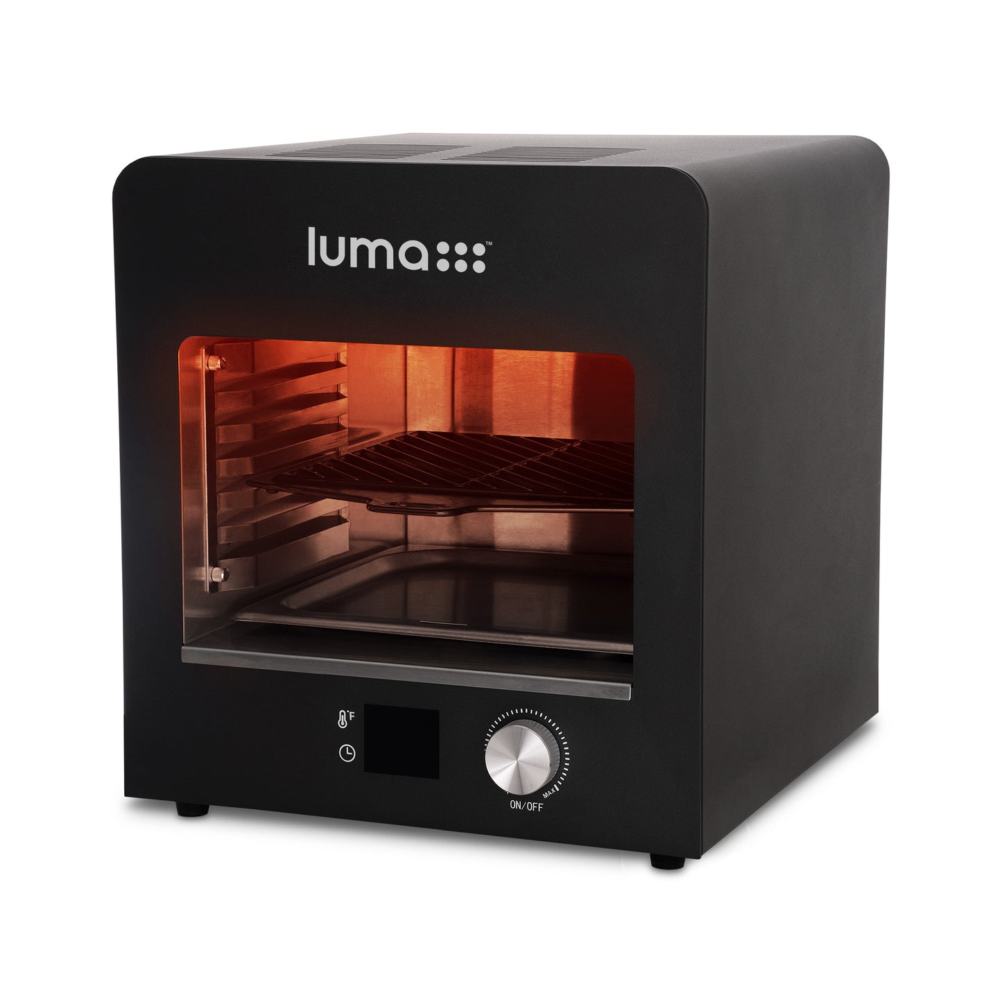 Luma Electric Steak Grill, Portable Indoor Countertop Oven with Griddle, Smokeless Electric Infrared Grill, Heats up to 1450 Degrees, BBQ, Grill, Toast, and Broil Chicken, Beef, Pork, and Vegetables, Cook Steak Meat in Minutes
